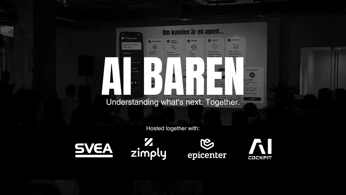 AI BAREN, Agent Commerce live på scen i Stockholm